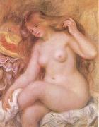 Pierre-Auguste Renoir Bather with Long Blonde Hair (mk09) oil painting picture wholesale